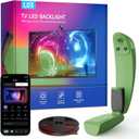 AYEDLOE TV LED Backlight with Screen Sync 3-way Sensor, 14.76Ft Cuttable RGB SLED Strip for 55-65 inch, App Control, Color Changing Lights that Sync with TV for Gaming, Music, Movies, Gifts