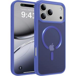 Magnetic for iPhone 17 Pro Max Case, [Anti-Slip] [Military-Grade Drop Protection] [Camera Protection] Skin-Friendly Slim Matte Shockproof Protective Case for iPhone 17 Pro Max, Cobalt Blue