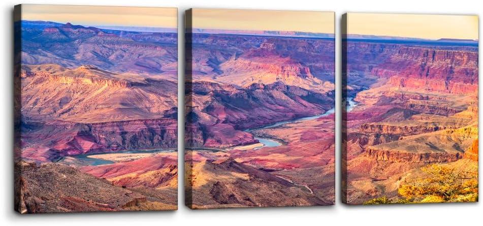 Pacimo Framed Canvas Print Wall Art Grand Canyon National Park Pictures Painting Prints on Canvas Nature Wilderness Landscape Wall Decor for Living Room Bedroom Office Ready to Hang - 12"x16"x3