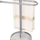 Hand Towel Holder, Stainless Steel Countertop Towel Stand for Bathroom, S-Shape Free Standing Towel Rack Bar Holds 2 Towels for Kitchen, Brushed Nickel (14 inch)