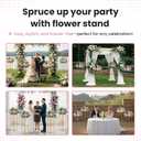 YALLOVE 2 Pcs 31.5 Inch Metal Flower Stand, Gold Centerpieces Vases Stand With Clear Acrylic Sheets, Geometric Display Rack for Wedding Party Decorations