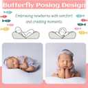 2PC Newborn Photography Butterfly Posing Pillow Basket Filler & Positioner for Babies DIY Newborn Professional Photography Prop White