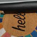 Hello Colorful - 17"x29" - Coir Door Mat with Heavy Duty Backing - Welcome Mats for Entryway, Porch - Anti-Slip PVC & Coconut Fiber Surface - Natural Home Accessories, Minimalist Original Design