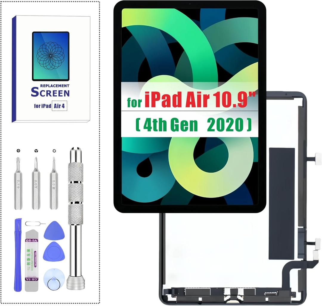 ZTR for iPad Air 4 4th Gen (2020) 10.9 Screen Replacement LCD Display for A2324 A2316 A2325 A2072 Touch Screen Digitizer Full Assembly with Tools