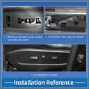 Power Seat Switch No.68157564AA Car Adjust Recline Recliner Switch for Ram 1500 2500 3500 Black