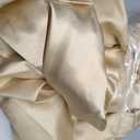 Ruisita 120 Inches Round Satin Tablecloths Champagne Overlay Round Satin Table Cover Bright Silk Tablecloth Smooth Fabric Tablecloth for Wedding Banquet Table Decoration