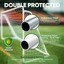Soccer Goal 6x8 & 12x6 ft Heavy Duty Steel with Net for Backyard by Larkon