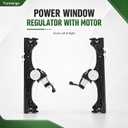Front Left Right Window Regulator Compatible with 500 2012-2019
