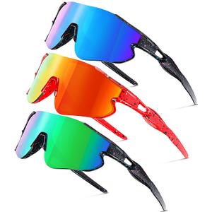 2 x SEKKAF Kids Baseball Sunglasses for Boys Girls Youth Softball Cycling Sports Sunglasses UV400 Protection Age 5-12