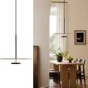 19.7'' Flying Saucer Pendant Light UFO Black Nordic MCM Mid Century Pendant Light Scandinavian Style Modern Minimalist Hanging Light Fixture for Dining Room Bedroom Kitchen Island Living Room