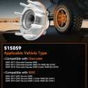 2Pcs 515059 Front Wheel Bearing Hub Assembly Fit for Chevy Express 2500/3500, for GMC Savana 2500/3500,w/ABS, 8 Lug