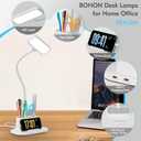 BOHON Desk Lamp for Home Office Desk Light with USB-C Charging Port White