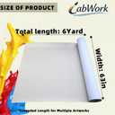 Large Cotton-Linen Blend Canvas Roll for Painting, 63 in x 6 yd