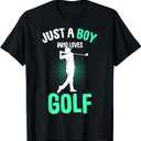 Just a Boy who Loves Golf Club Golfer Golfing Kids Boys T-Shirt Small