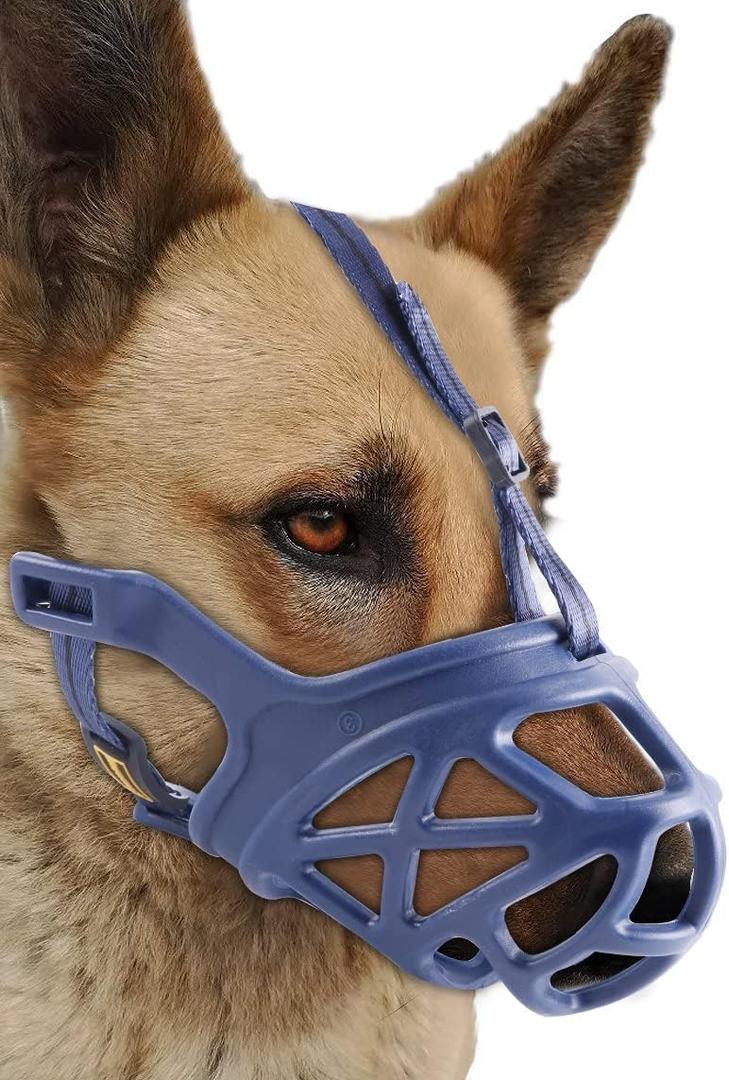 Mayerzon Dog Muzzle, Breathable Basket Muzzles for Small, Medium, Large and X-Large Dogs, Stop Biting, Barking and Chewing, Best for Aggressive Dogs, L Mayerzon Dog Muzzle, Breathable Basket Muzzles for Small, Medium, Large and X-Large Dogs, Stop Biting, Barking and Chewing, Best for Aggressive Dogs, L
