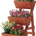 viewcare Raised Garden Bed, 3 Tier Small Vertical Garden Planter for Indoor & Outdoor, Raised Planter Box with Legs, Garden Planter Box for Flowers/Vegetables/Plants (Medium)