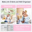 ADHD Focus Friendly Cleaning Planner, Undated Daily Weekly Monthly Schedule, Household Chore Chart Notebook for Adults and Teens, Home Organization System