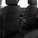 Seat Back Protectors for Kids, Car Kick Mats for Front Seats (Black)