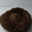 Mr Fluffy Friend - Original Calming Dog Bed, Warm Plush Donut, Washable (L, Coffee) (L (27.5"/70CM))