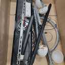 Siittoo Modern Chandeliers for Dining Room, Dimmable Led Linear Pendant Light with Remote Control, Black Gold Pendant Lighting Hanging Light Fixtures for Kitchen Island, Dining Room, Living Room (48W)