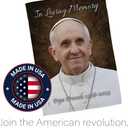 In Loving Memory Pope Francis Picture Garden Memorabilia Flag Church Remembrance Decor Wall Art Tapestry Quote Memorial Decoration Christian Religious Poster Vatican Catholic Gift Made In USA