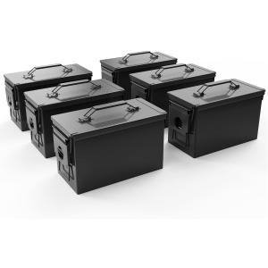 HARDROCK Metal Ammo Can, Ammo Box (50cal *6, Black)