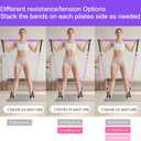 Pilates Bar Kit with Resistance Bands,Pilates Bar with Stackable Bands Workout Equipment for Legs,Hip,Waist and Arm,Exercise Fitness Equipment for Women & Men Home Gym Yoga Pilates (Purple01 (Upgraded 20/30/50lbs))