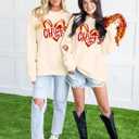 MAPICK Womens Oversized Christian Sweatshirts Fleece Crewneck Sweaters Embroidered GOD IS GOOD Casual Pullover Tops (XX-Large)