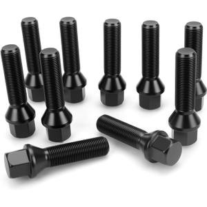 Dynofit 14x1.25 Lug Bolts Compatible with BMW F10 F30 F80 M3 M4 320i 328i Toyota Supra A90, 45mm Shank ET Bolts,BMW Rims with 15mm 20mm Wheel Spacers, 10 pcs Aftermarket Lug Studs for G20 G82 G87 F87