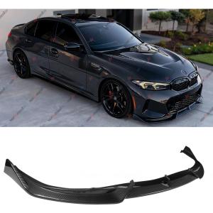 Front Lip Compatible with 2023-2025 BMW G20 LCI 3-Series 330i 330e M340i (M-Sport Only), Performance Bumper Air Dam Lower Chin Splitter Protection Body Kit (Carbon Fiber Pattern)
