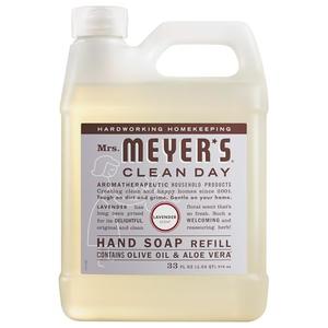 MRS. MEYER'S CLEAN DAY Hand Soap Refill, Lavender Scent, 33 Fl Oz Bottle