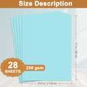 4 x Silunkia 28 Sheets Light Blue Cardstock 8.5 x 11 Scrapbook Paper, 250gsm/92lb Thick Paper Card Stock for School Crafting, DIY Cards, Wedding Invitations, Certificates