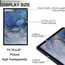 Fxojyvo 15x23 Picture Frame, Black Frame for 15 x 23 Inch Picture Poster Photo, Light Weight and High Transparent 15 by 23 Frame for Wall - 1 Pack/Black/15 x23