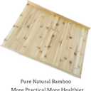 Reversible Bamboo Pastry Board, Large Bamboo Wooden Cutting Board with Counter Edge Reversible Pastry Board for Kitchen Chopping Board Butcher Block with Lip for Counter Table Top, 21.7"L x 15.8"W