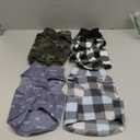 4 Pieces Winter Fabric Dog Sweater with Leash Ring Soft Fleece Vest Dog Clothes Plaid Camouflage Warm Puppy Jacket Pullover Clothes, Puppy Chihuahua (M(Neck:11.8-12.6 Chest:16.5-18.5))