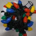 C9 Bulb Christmas String Lights - 50 LED 39Ft Vintage Multicolor String Lights with Timing Function, Extendable, 8 Modes Lighting for Outside Eave Roofline Garland Christmas Tree Decorations