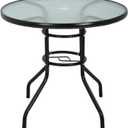 FDW | 32" Outdoor Patio Table with Tempered Glass | Round Coffee Table