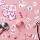 2 x Fancy Land Pink Ribbon Pins Breast Cancer Bracelets Bulk Cards Temporary Tattoos Set for October Awareness Month Women Girl Charity Events Accessories Survivor Gifts 12Pack