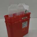 Alcedo Sharps Container for Home and Professional Use 5 Quart (2 Pack), Biohazard Needle and Syringe Disposal, Mailbox Style Lid, Medical Grade