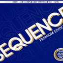 Sequence Premium Edition - Stunning Set with Giant Board (20.25 x 26.25 inches), Exclusive Chips and Deluxe Cards by Goliath, Blue, for Ages 7+