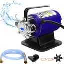 Water Transfer 115V 1/10HP Electric Utility Pump with Inline Hose Kit,330GPH Portable Pool Drain Self Priming Pump for Removing Water from Garden,Hot Tub,Heater,Rain Barrel, Aquariums, etc