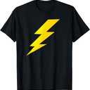 Lightning / Zeus Greek God No-Fuss, Easy Halloween Costume T-Shirt, Black, 4XL