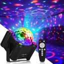 YINPKTEO Party Lights Disco Ball Light,Dj Disco Light Sound Activated LED Light 6 Colors for Home Room Dance Parties Birthday Karaoke Halloween Christmas Wedding Show Club Decorations