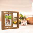 46 inch Pet Memorial Photo Frame, dog passing away gifts Rotating Wooden Picture Frame, Keepsake Remembrance Sympathy Gift for Loss of Dog or Cat