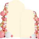 2 Pcs 6FT 7.2FT Wedding Arch Stand Cover Wedding Arch Covers Adjustable Thick Elastic Backdrop for Birthday Party Ceremony Banquet Photography Background Decor Papaya Whip