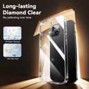 5 x Diamond Clear for iPhone 14 Case with 2X Screen Protector + 2X Camera Lens Protector, [Not Yellowing][Military-Grade Protection] Slim Thin Shockproof Phone Case for iPhone 14, Clear