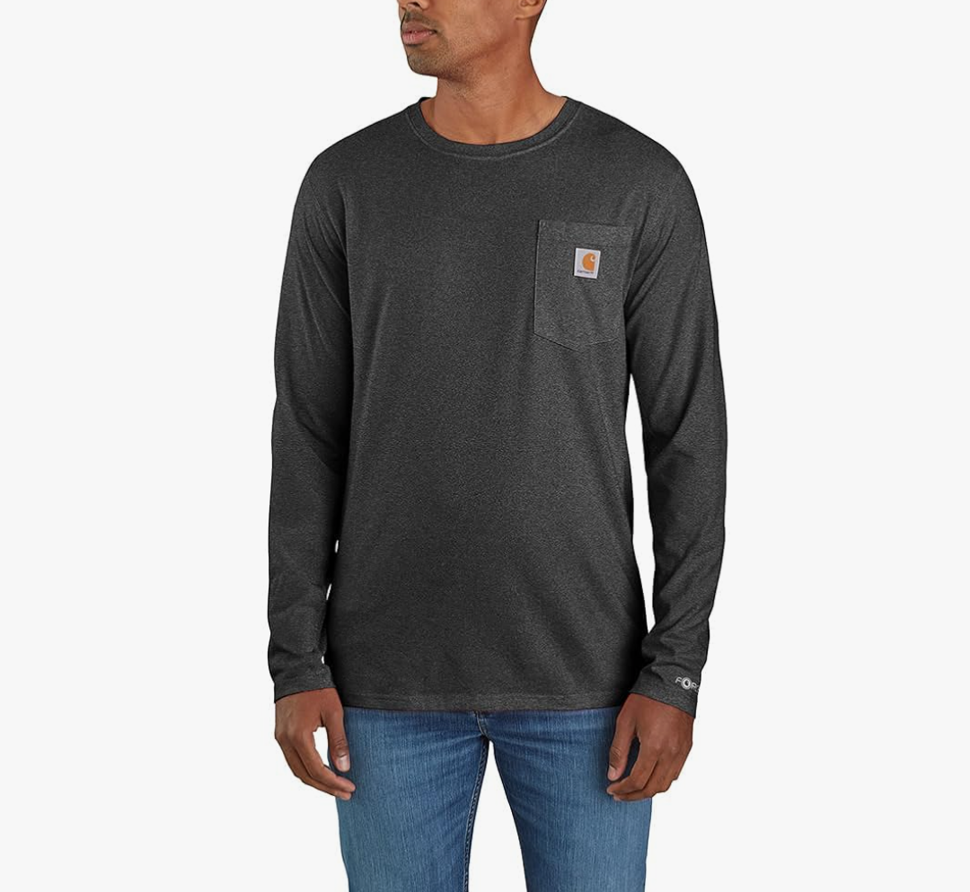 Carhartt Men's Force Relaxed Fit Midweight Long-Sleeve Pocket T-Shirt. Medium