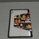 Kidcube for Samsung Galaxy Tab S9 Plus/S9 FE Plus Case 12.4 Inch for Women Girls Kids Folio Cover with Pencil Holder Cute Cartoon Cat Kawaii Design Rotating Stand Tablet Case for Tab S9 FE+/S9+ 2023 (6-Cat Bookshelf)