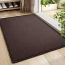 Color&Geometry Large Double Door Mat, 24"x48" Front Door Rug Indoor Entrance Non Slip, Dirt Trapper Absorbent Entry Doormat Washable 2x4, Brown (Rolled-up NO Creases)
