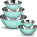WHYSKO Meal Prep Stainless Steel Mixing Bowls Set, Home, Refrigerator, and Kitchen Food Storage Organizers | Ecofriendly, Reusable, Heavy Duty (Blue)